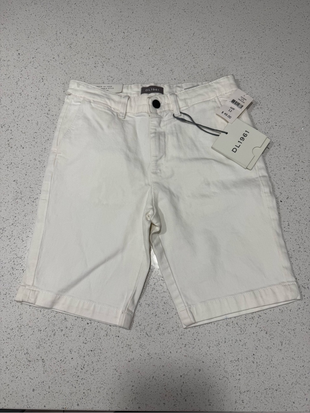 DL1961 Womens JACOB Chino White Shorts W1